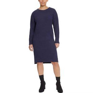 NWT Jessica Simpson Women's Long Sleeve Cozy Midi Dress Blue Sz S $50 EE018